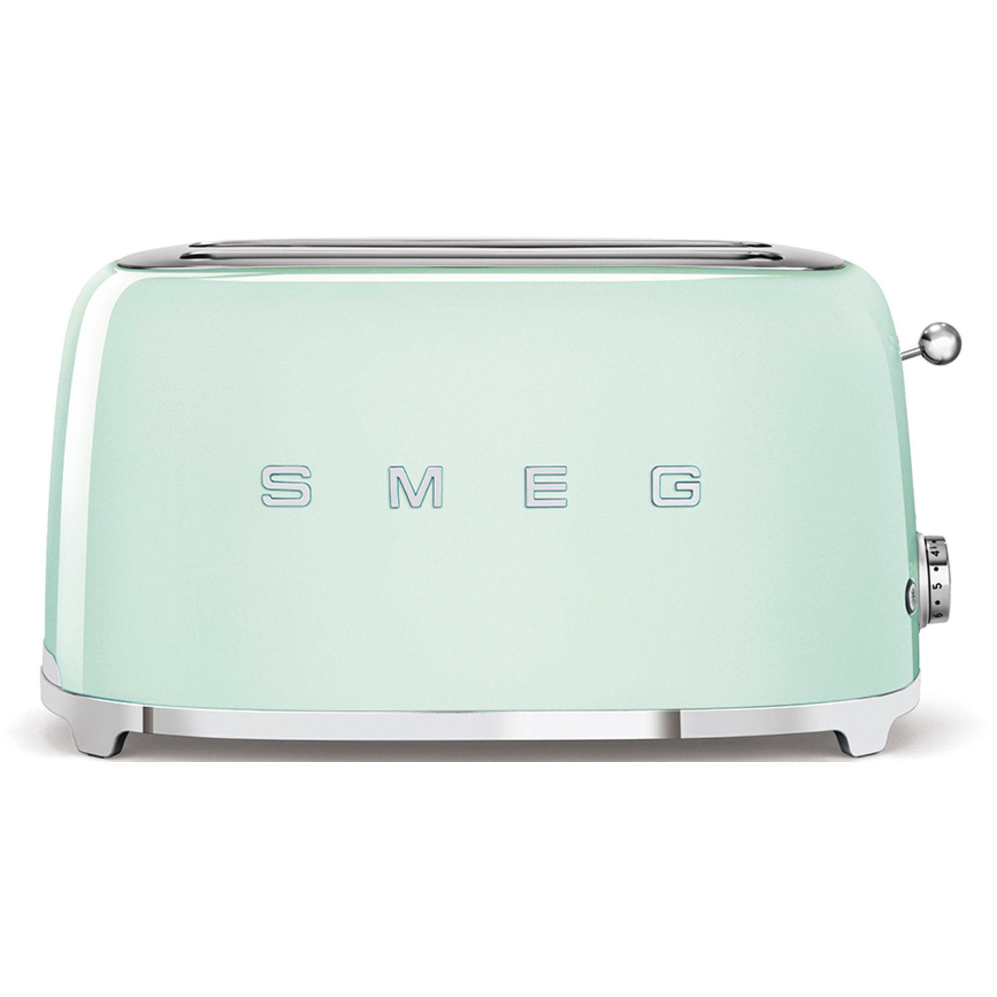 Pastellgrønn Smeg TSF02 med to ekstra lange ristespor